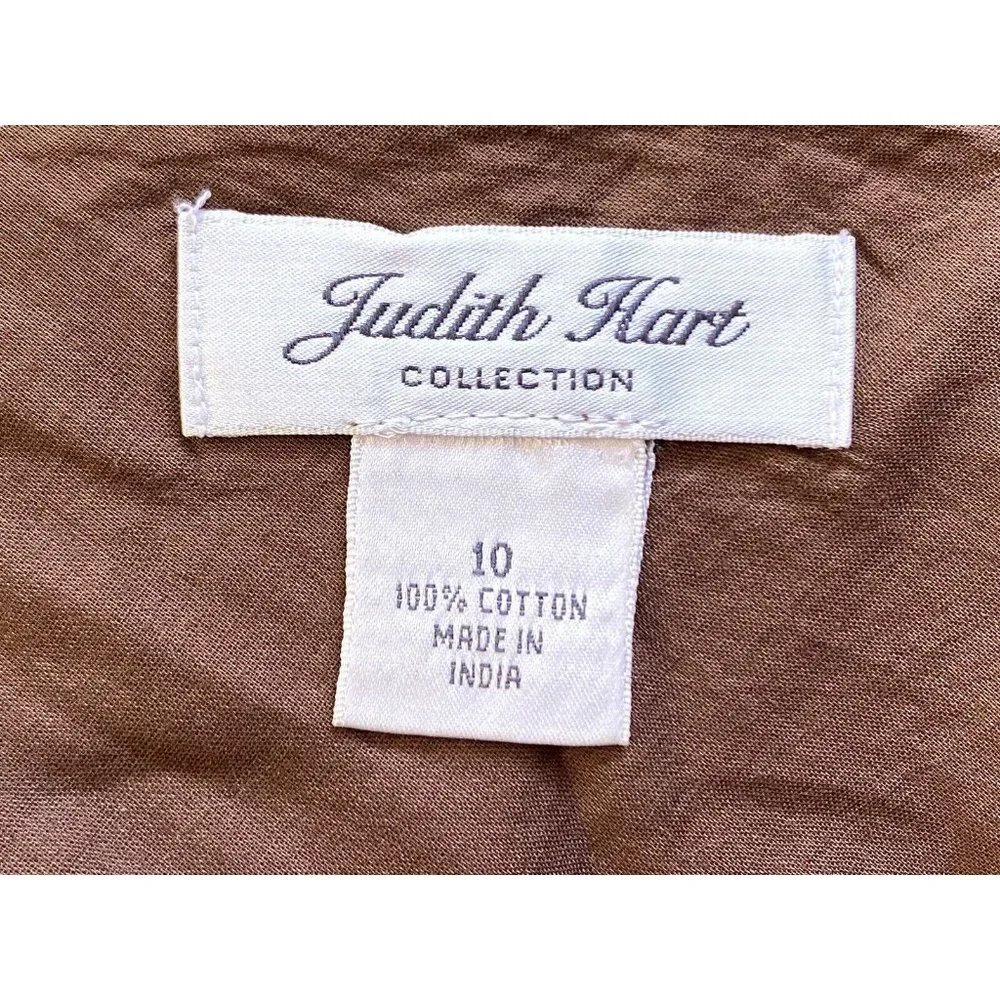 Vintage Judith Hart‎ Collection Skirt Womens 10 Brown Short Jeweled Accents